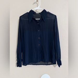 Unique Soft Chiffon Shirts Women Wrinkle Cardigan Thin Long Sleeve Blouse